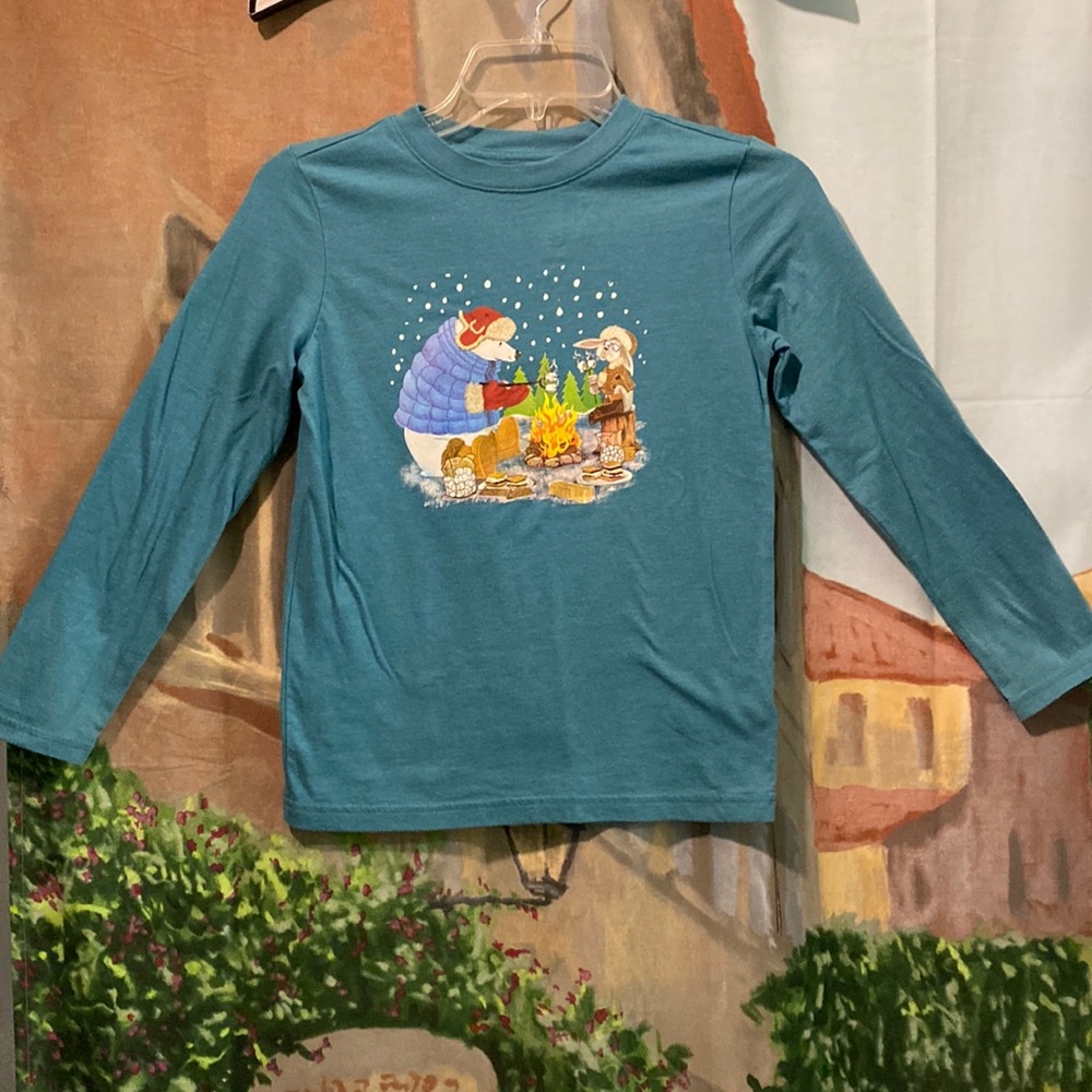 Cat & Jack long sleeve winter s’mores design shirt